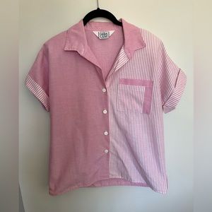 Vintage Woman’s Short Sleeved Button Up